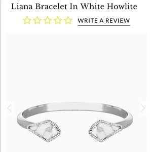 Kendra Scott Silver Liana Cuff White Howlite